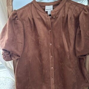 Industry Women's Brown Button Down Shirt